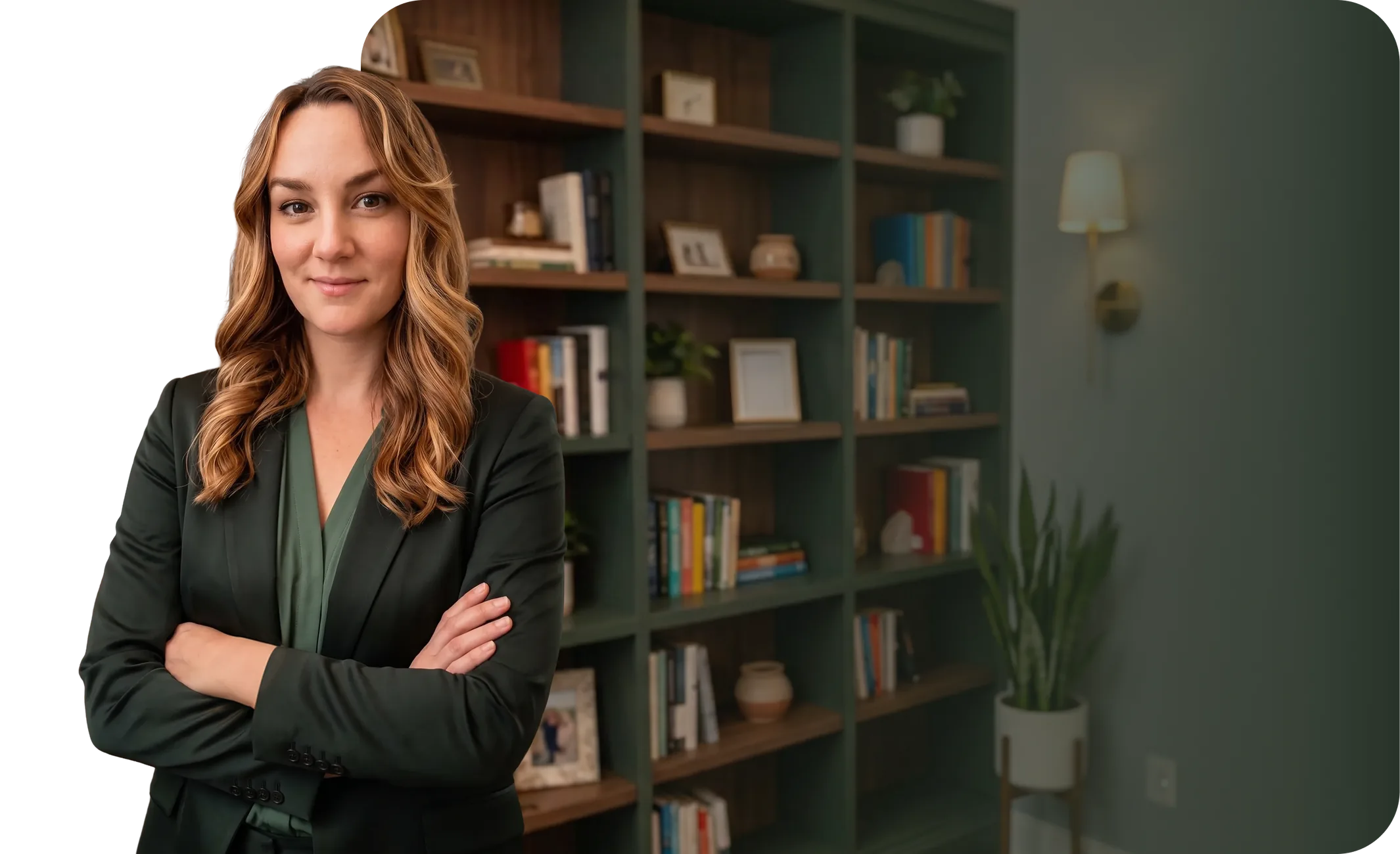 Sarah Lindsay Pires in her office